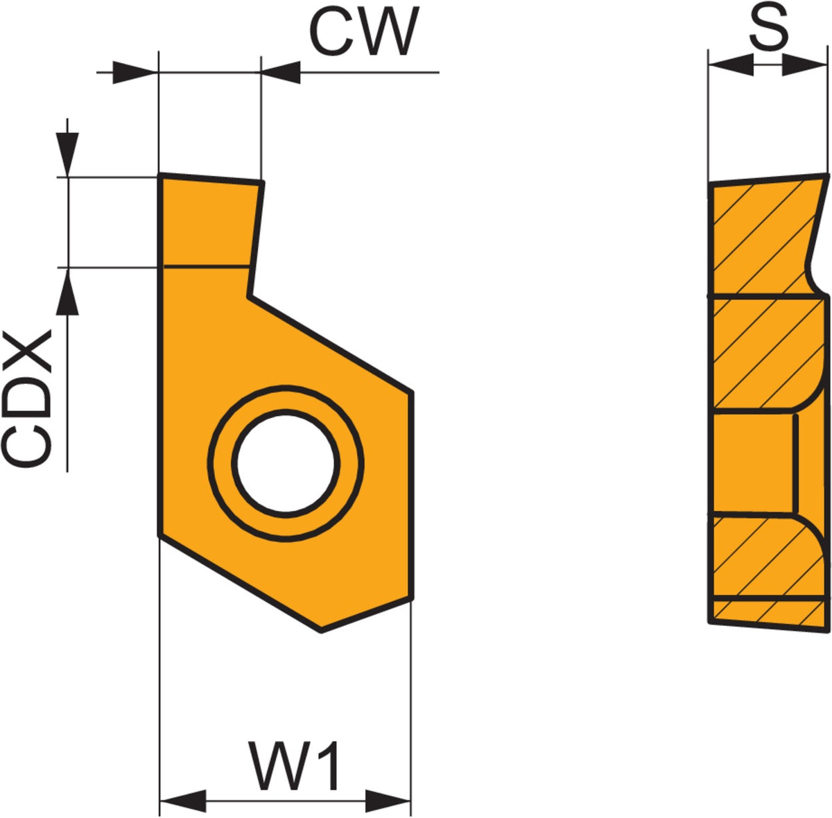 Dormer Pramet Drehwendeschneidplatte X61 0602-080 MT-CVD beschichtet