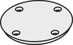 Spanndornabdeckung ISO CAC 160C Bruttogewicht 583,6g