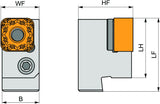 DORMER PRAMET Kassette ISO KTP-SANL 19 Funktions-L. 43 mm für Radsatzbearbeitung Linkslauf