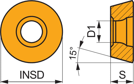 PRAMET Fräswendeschneidplatte RDHX 0501 M8310 PVD-beschichtet
