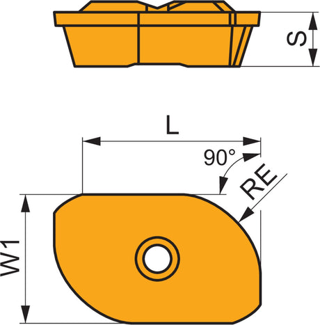 PRAMET Fräswendeschneidplatte ADKX 15T308ER-F:M8345, 10er-Pack, PVD-beschichtet