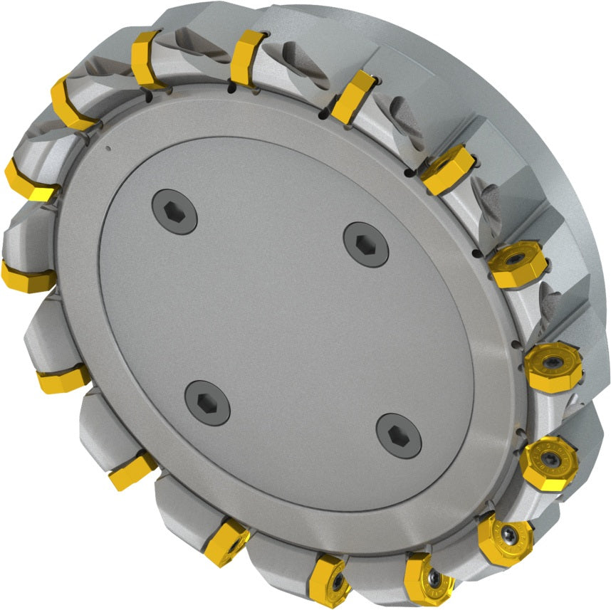 PRAMET Planfräser ISO 100A08R-S45ON06-C D.32mm Schneid-D.110,8mm – Doppelt negative Geometrie, 8 Wendeplatten
