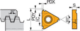 Dormer Pramet Gewindedreh-Wendeschneidplatte TN 16NR150TR:T8030 – PVD-beschichtet