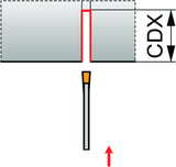 PRAMET Doppelseitiges Schwert GL1-S26KBL-16 – Einstechtiefe 16 mm, Linkslauf, für GL-Wendeschneidplatten