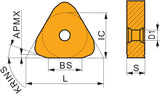 PRAMET Wendeschneidplatte TNGJ 220720-PF-S02 T7325 MT-CVD beschichtet 5 Stk.