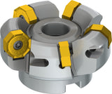 PRAMET Planfräser ISO 100A08R-S45ON06-C D.32mm Schneid-D.110,8mm – Doppelt negative Geometrie, 8 Wendeplatten