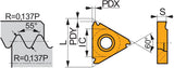 PRAMET Gewindedreh-Wendeschneidplatte TN 16EL110W:T8030 PVD beschichtet – 5 Stück