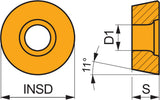 PRAMET Fräswendeschneidplatte RPEW 1204MOSN:M8330 PVD beschichtet Gold