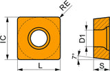 PRAMET Drehwendeschneidplatte SCMT 09T304E-FF2 T8430 PVD-beschichtet