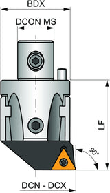 PRAMET Bohrsystemkopf ISO A 02290 400 D.12mm Schneid-D.30mm für Wechselkopfbohrer