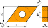 PRAMET Drehwendeschneidplatte DNMM 150608E-OR T9325 MT-CVD beschichtet