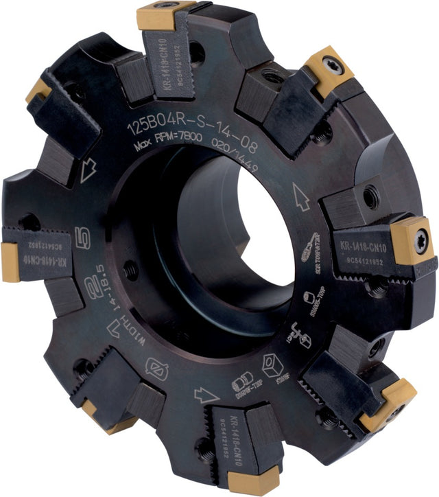 PRAMET Scheibenfräser S90CN 125 mm mit Wendeplattenaufnahme für tiefe Nuten