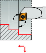 PRAMET Bohrstange ISO S08K-SEUCL 06 D.8mm Linkslauf für 75° Rhombus Wendeschneidplatten
