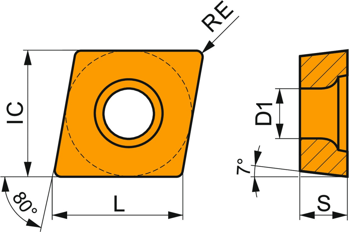 Dormer Pramet Drehwendeschneidplatte CCMT 060202E-FF2 T8430 PVD-beschichtet