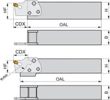 PRAMET Modularer Werkzeughalter ISO MS-EN-1212 F Einstechtiefe 15mm
