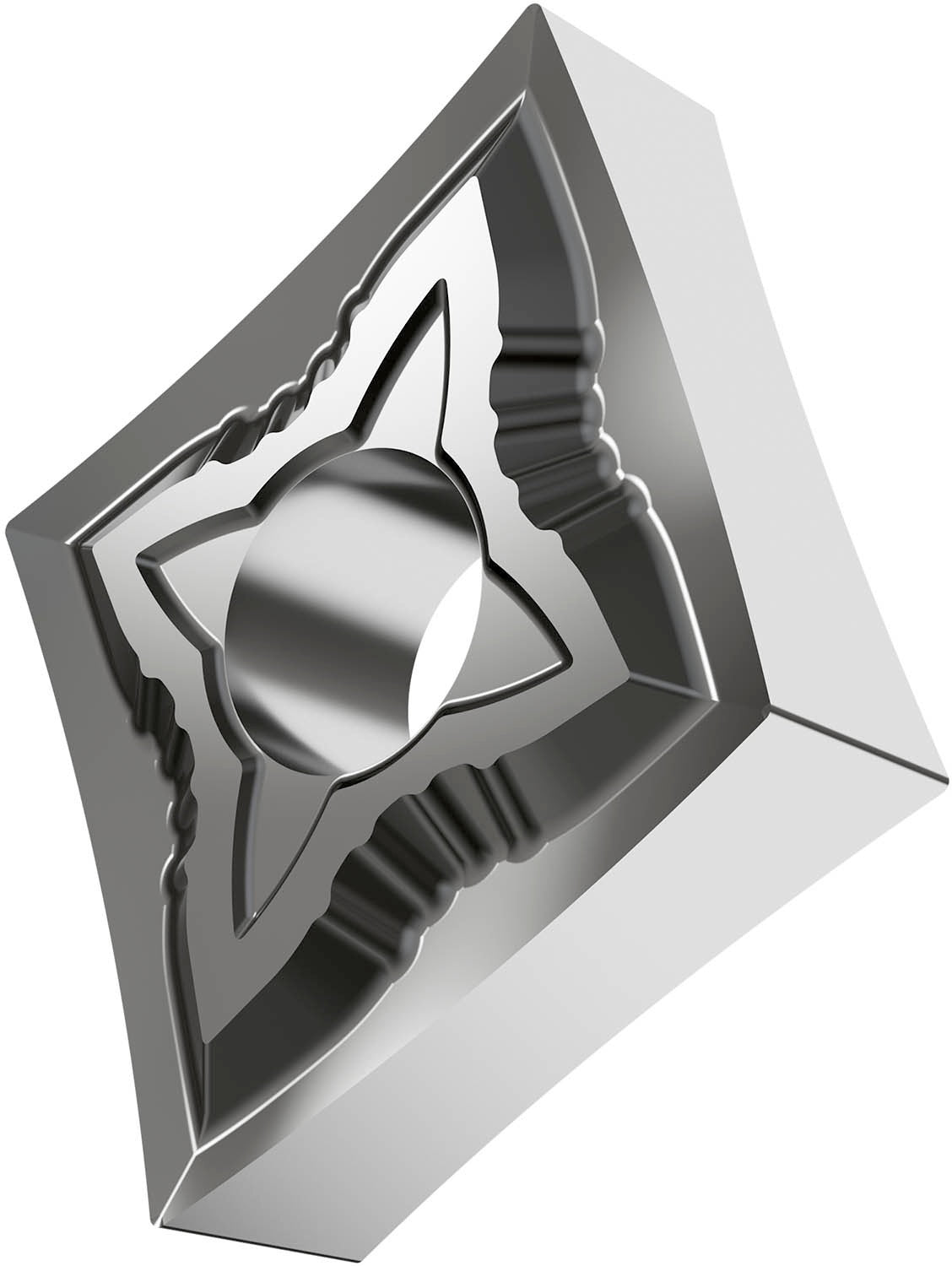 Dormer Pramet Drehwendeschneidplatte CNGG 120402E-SF:H07 – 10 Stück, 80° rhombisch, H07 unbeschichtet