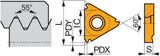PRAMET Gewindedreh-Wendeschneidplatte TN 11NRA55:T8030 PVD beschichtet