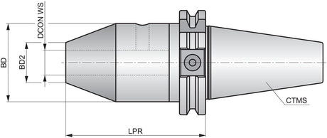 PRAMET Bohrfutter DIN 69871 DC 1 mm für Werkzeugaufnahmen