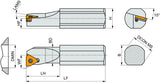 PRAMET Bohrstange ISO SIL 0010 K 11-0 Ø16 mm Linkslauf für Innengewinde und Einstiche