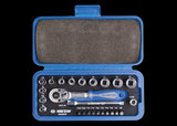 KING TONY Profi-Werkzeuge - Umschaltratsche und 1/4" Bit - 25 tlg. 2525MRE