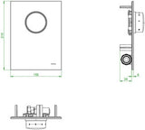 OVENTROP Abdeckung mit Thermostat Echtglas weiß für Unibox T-RTL
