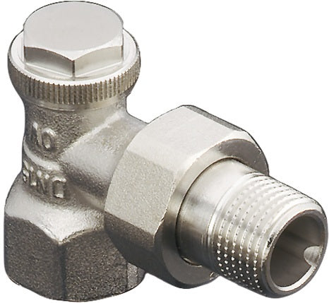 Oventrop Heizkörperverschraubung Combi 3 PN 10 Messing vernickelt Eck DN 10 (3/8 Zoll)