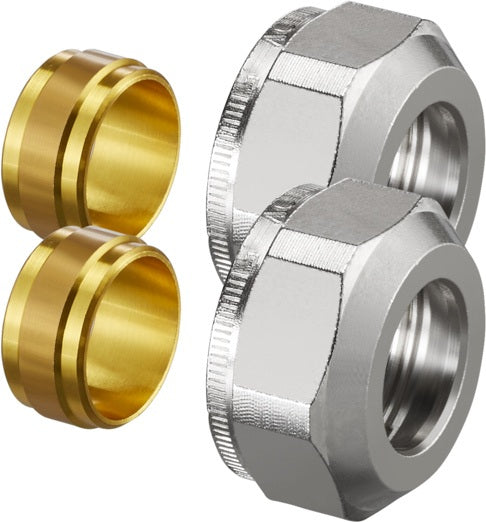 Oventrop Ofix K Klemmringverschraubung M24x1,5 für 15 mm Kupferrohr – 2-fach
