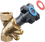 OVENTROP Hydrocontrol VTR Strangregulierventil PN 25 RG classic DN 10 (3/8" IG) – Feinstvoreinstellung, Rotguss