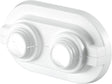OVENTROP Abdeckrosette KS aus Kunststoff, Rohrabstand 35 mm, Lochung 14-16 mm, weiß RAL 9010