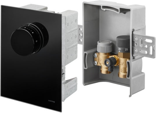 OVENTROP Unibox TQ-RTL Thermostat – Fußbodenheizung Regelung mit Q-Tech & Rücklauftemperaturbegrenzer, weiß
