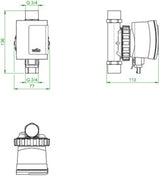 OVENTROP Umwälzpumpe Wilo-Star-Z NOVA C 130 mm G 1Z für Regudis W-HTF