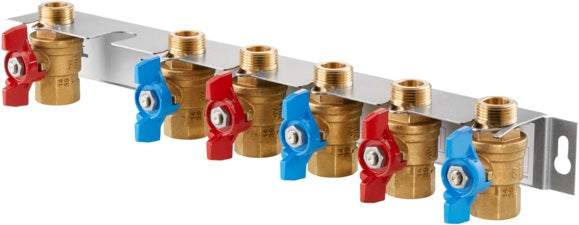 OVENTROP OV Kugelhahnanschluss-Set für Regudis W-HTU – 7 Kugelhähne G 3/4 Zoll
