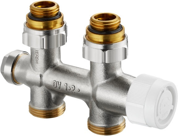 Oventrop Multiblock T Zweirohrarmatur 3/4 Zoll Durchgang – Regeln, Absperren, Entleeren
