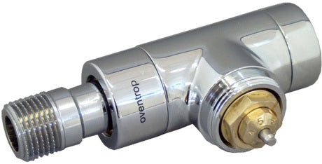 OVENTROP Thermostatventil Baureihe E DN 15, 1/2 Zoll, PN 10, Durchgang, anthrazit – voreinstellbar