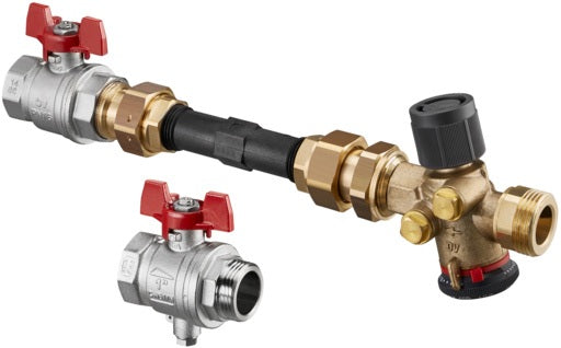 OVENTROP Wärmemengenzähler-Anschluss-Set Cocon QTZ Eckform DN 25 – 180-1300 l/h
