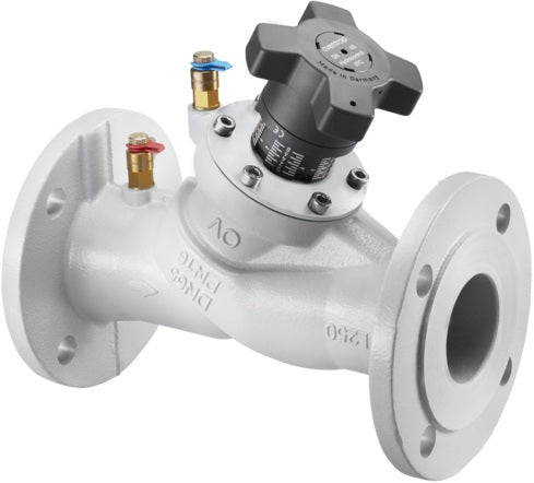 OVENTROP Hydrocontrol VFC Strangregulierventil PN 16 DN 20 Flansch – Grauguss, mit Messventilen