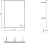 OVENTROP Abdeckung für Unibox vario geschlossen – Echtglas weiß, passend für T-RTL und TQ-RTL