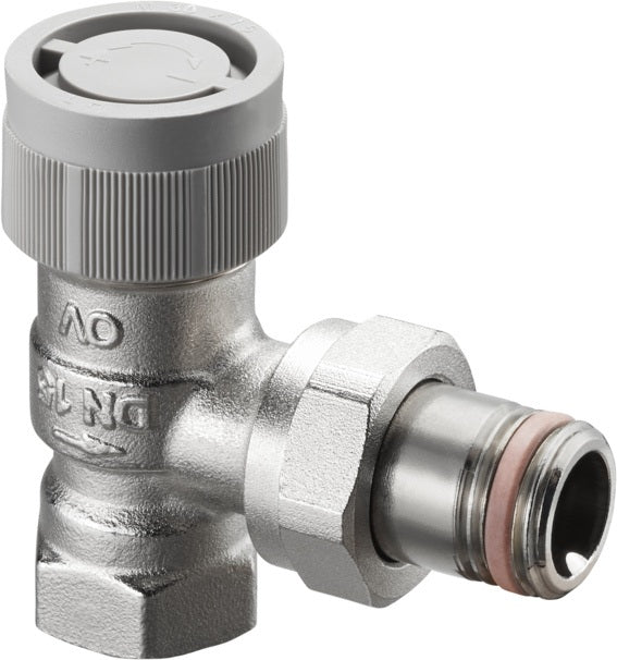 OVENTROP Thermostatventil AQ Eck DN 15 selbstdichtend mit stufenloser Voreinstellung