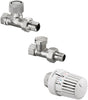 OVENTROP Thermostatventil-Set Uni LH Durchgang – AQ Ventil mit Q-Tech DN 10, automatischer hydraulischer Abgleich