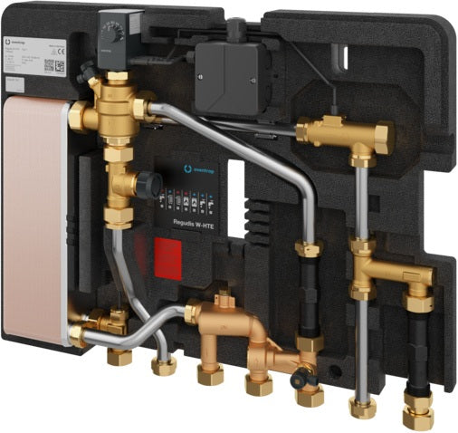 OVENTROP Regudis W-HTE Wohnungsstation – elektronisch geregelt, 12 l/min, kupfergelötet