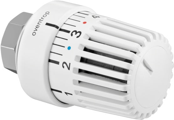 Oventrop Thermostatkopf Uni LA mit Flüssig-Fühler, Nullstellung, weiß – 7–28 °C