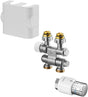 OVENTROP Multiblock T Badheizkörper-Anschluss-Set 8 verchromt mit Thermostat