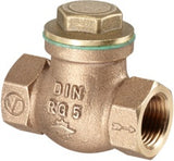 Oventrop Rückschlagklappe PN 16 RG DN 15, G 1/2Z IG – Rotguss, metallisch dichtend, geräuscharm