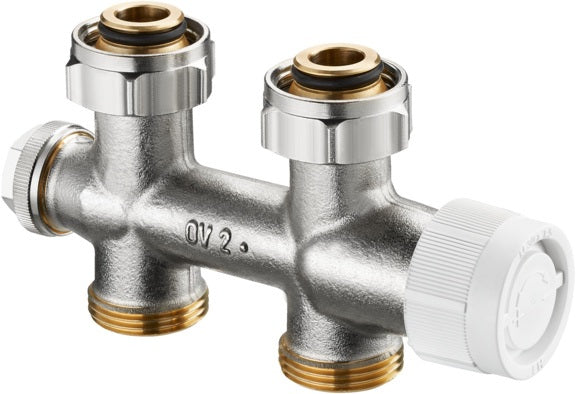 Oventrop Multiblock T Zweirohrarmatur 3/4 Zoll Durchgang – Regeln, Absperren, Entleeren