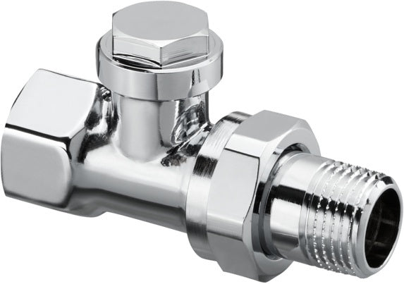 OVENTROP HK-Verschraubung Combi C PN 10 verchromt Eckform DN 15 – voreinstellbar