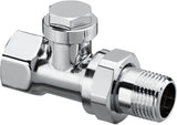 OVENTROP HK-Verschraubung Combi C PN 10 verchromt Eckform DN 15 – voreinstellbar