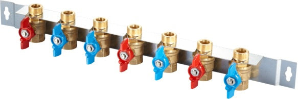OVENTROP OV Kugelhahnanschluss-Set für Regudis W-HTU – 7 Kugelhähne G 3/4 Zoll