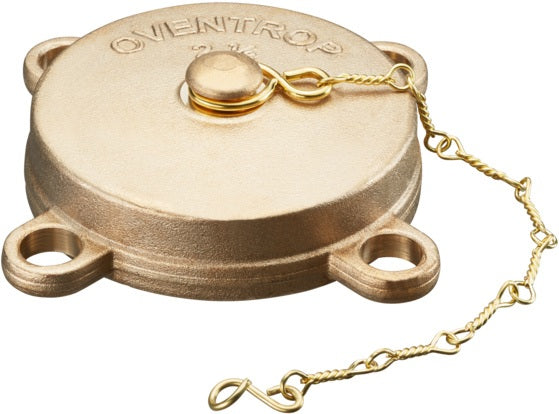 OVENTROP Verschlusskappe mit Kette für Füllstutzen G 1 1/4 Zoll aus Messing