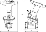 OVENTROP HydroControl D Differenzdruckregler PN 25, DN 15, 50-300 mbar, 1/2" IG