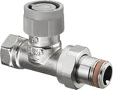 OVENTROP Thermostatventil AQ Durchgang DN15 selbstdichtend M30x1,5 – stufenlose Voreinstellung, Messing vernickelt